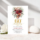 Search for maroon 60th birthday invitations For her