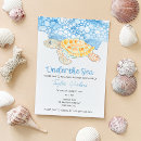 Recherche de tortues de mer invitations Petit garçon