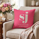 Recherche de monogramme rose coussins Simple