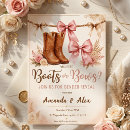 Search for boots or bows invitations Pink or blue