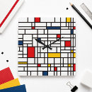 Search for de stijl clocks Mondrian