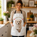 Search for dog pictures aprons For her