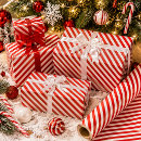 Search for red and white candy stripes wrapping paper Trendy