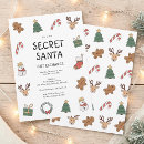 Search for secret santa party invitations Colourful