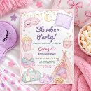 Search for girls slumber party invitations For her