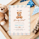 Search for money shower invitations Preppy equestrian gingham pattern