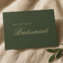 Search for green bridesmaid cards Elegant