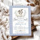 Search for blue gingham baby shower invitations Baby boy