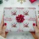 Search for reindeer wrapping paper Vintage christmas