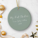 Search for sage green ornaments Our first christmas