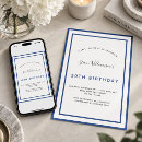 Search for blue and white birthday invitations Script