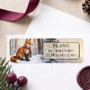 Search for winter animals return address labels Scarf