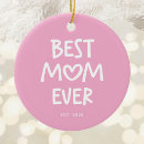 Search for pink heart ornaments Best mom ever