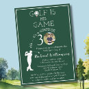 Search for golf 30th birthday invitations For him