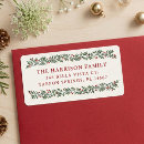 Search for garland return address labels Elegant