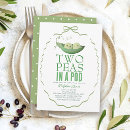 Search for two peas in a pod invitations Green