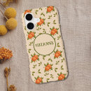Search for orange fruit iphone cases Green leaves
