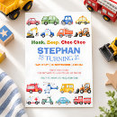 Search for vehicle birthday invitations Truck birthday party