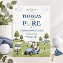 Search for golfing birthday invitations Fore