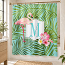 Search for pink flamingo shower curtains Tropical