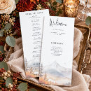 Search for mountain wedding programs Watercolor