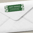 Search for festive floral return address labels Holly berry
