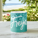 Search for turquoise teal mugs Glitter