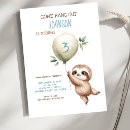 Recherche de paresseuses invitations D'anniversaire safari