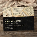Search for music bridal shower invitations Vintage