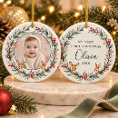 Search for bunny ornaments Baby first christmas