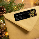 Search for gold and black return address labels Snowflake