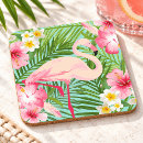 Search for pink flamingo coasters Tropical