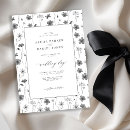 Search for black and white floral wedding invitations Calligraphy