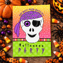 Search for pirate halloween invitations Skull