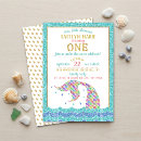Search for rainbow 1st birthday invitations Girls