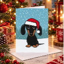 Search for black dog christmas cards Dachshund