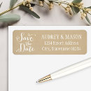 Search for romantic save the date return address labels Bride