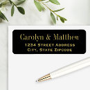 Search for bride groom return address labels Black