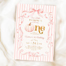 Search for pumpkin 1st birthday invitations Coquette