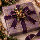 Search for gold and purple wrapping paper Vintage