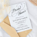Search for elegant calligraphy bridal shower invitations Classic
