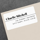 Search for modern return address labels white