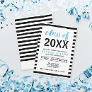 Search for blue and black graduation invitations High school graduation