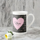 Recherche de noires coeur tasses Jour de la mère