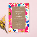 Search for bright color wedding invitations Colourful