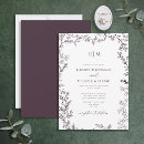 Search for plum purple wedding invitations Modern