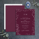 Search for elegant burgundy wedding invitations Simple