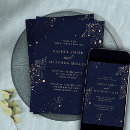 Search for a night under the stars invitations Midnight blue