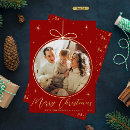 Search for red ribbon christmas cards Minimalistic
