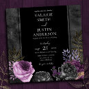 Search for purple gothic wedding invitations Gold